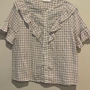 Lush Purple Checkered Top